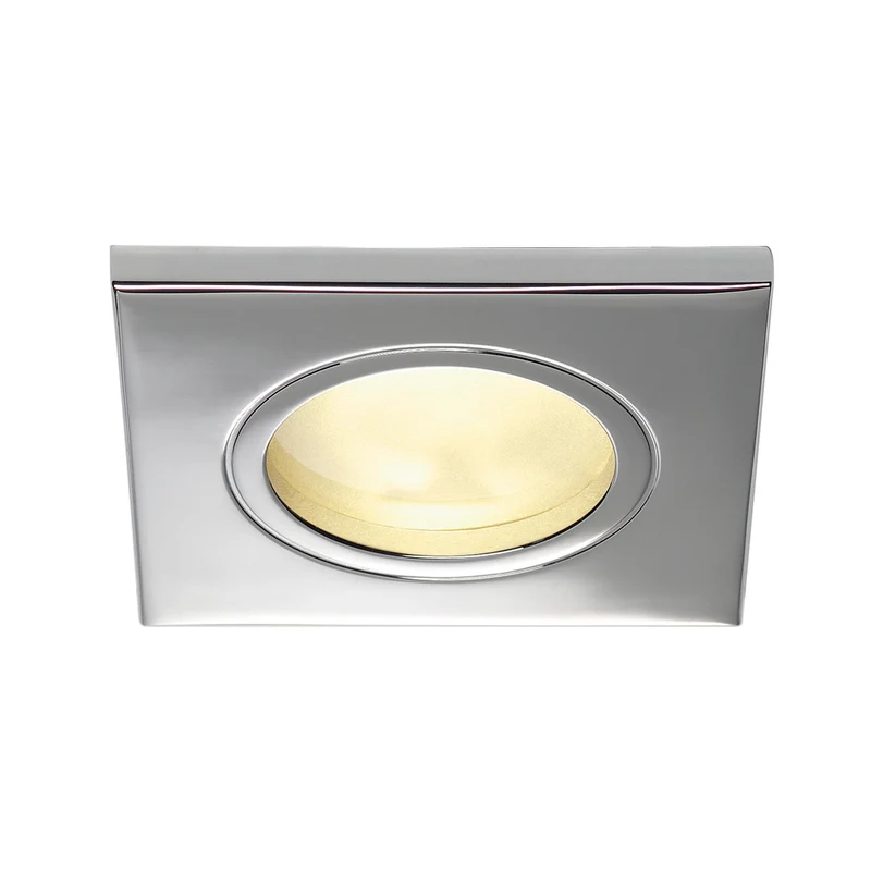 SLV DOLIX OUT GU10 SQUARE Downlight, chrom, max. 35W