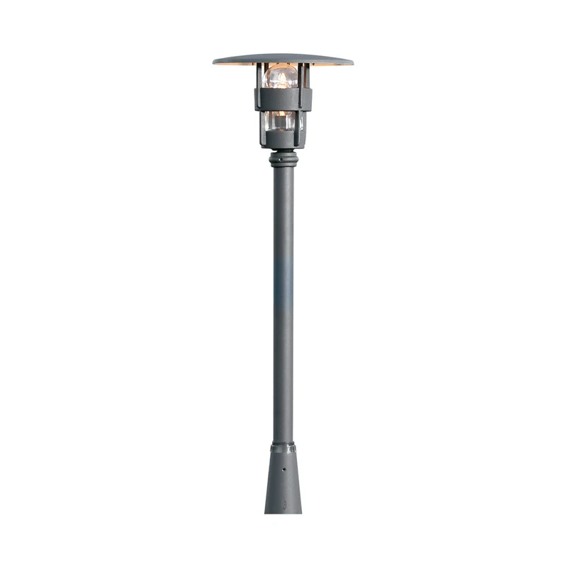 Konstsmide Gartenleuchte Freja, matt schwarz, klares Glas