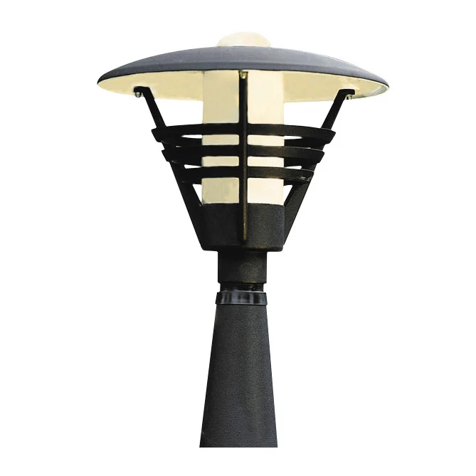 Konstsmide Gartenleuchte Gemini, matt schwarz, opales Glas