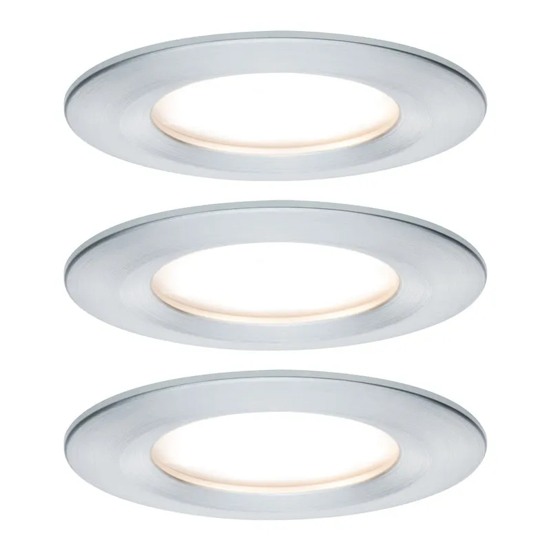 Paulmann EBL Set Nova Plus Coin dim rund starr LED 3x6,8W 2700K 230V 51mm Alu ged./Alu