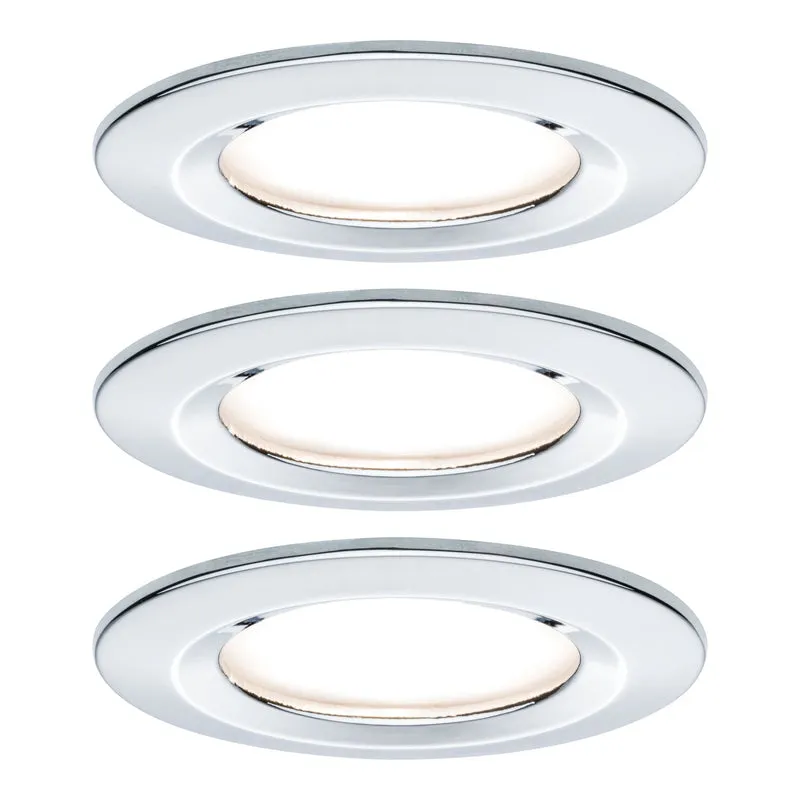 Paulmann EBL Set Nova Plus Coin dim rund starr LED 3x6,8W 2700K 230V 51mm Chrom/Alu