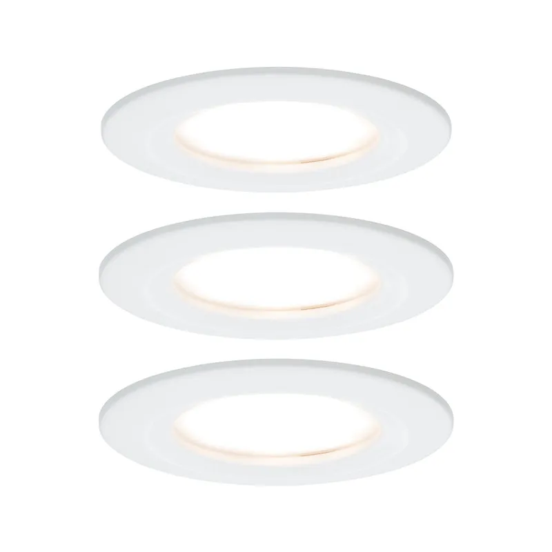 Paulmann EBL Set Nova Plus Coin rund starr LED 3x 6,8W 2700K 230V 51mm Ws matt/Alu