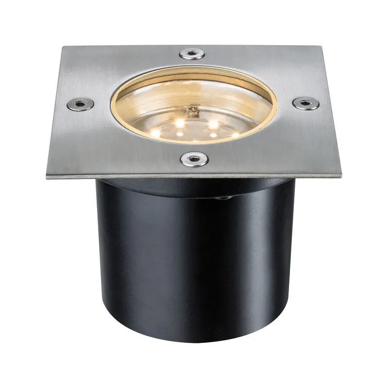 Paulmann Special EBL Set Boden eckig LED 3x1,2W 2700K 6VA 230/12V 100mm Edelstahl/Metall