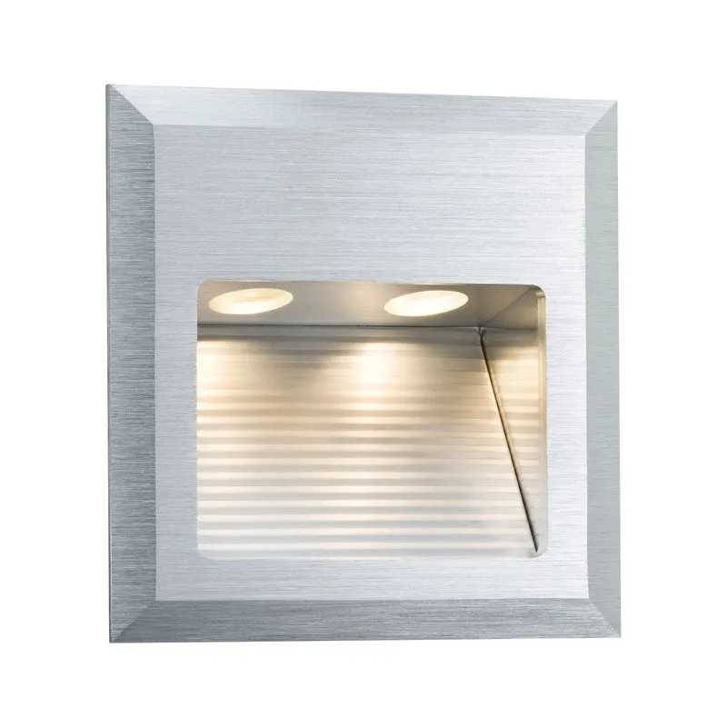 Paulmann Special EBL Set Quadro Wand LED 2W 3VA 230V 10x10cm Alu gebürstet/Alu