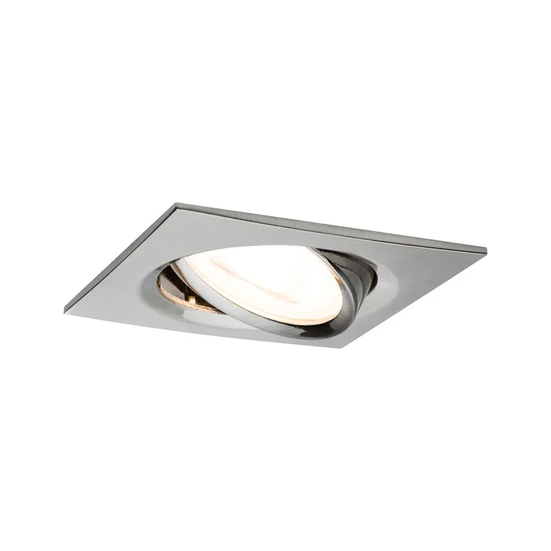 Paulmann Premium EBL Set Nova eckig schwb dim LED 3x7W 230V GU10 51mm Eisen geb/Alu Zi