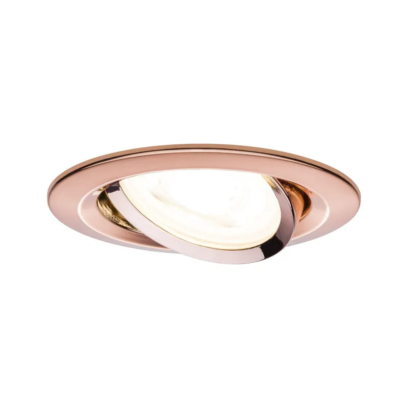 Paulmann Premium EBL Set Nova rund schwb dim LED 3x7W 230V GU10 51mm Rosegold/Alu Zink