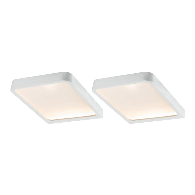 Paulmann Möbel ABL Set Vane eckig LED 2x8W 15VA 230/12V 105x140mm Weiß matt/Alu