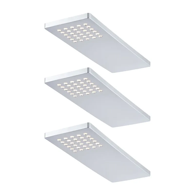 Paulmann Möbel ABL Set Pattern lang LED 3x2,2W 12VA 230/12V 190x66mm Chrom matt/Kunst.