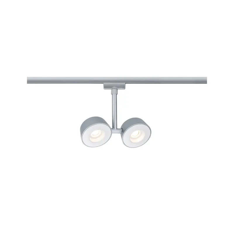 Paulmann URail Systems Spot Double Pellet 2x4W Chrom matt/Weiß 230V Met/Kst dimmbar