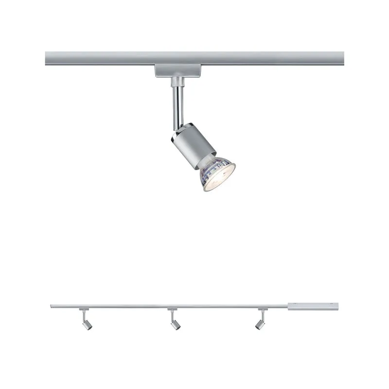 Paulmann URail Set Pure II max 3x10W GU10 Chrom matt/Chrom 230V Met/Kst 1m
