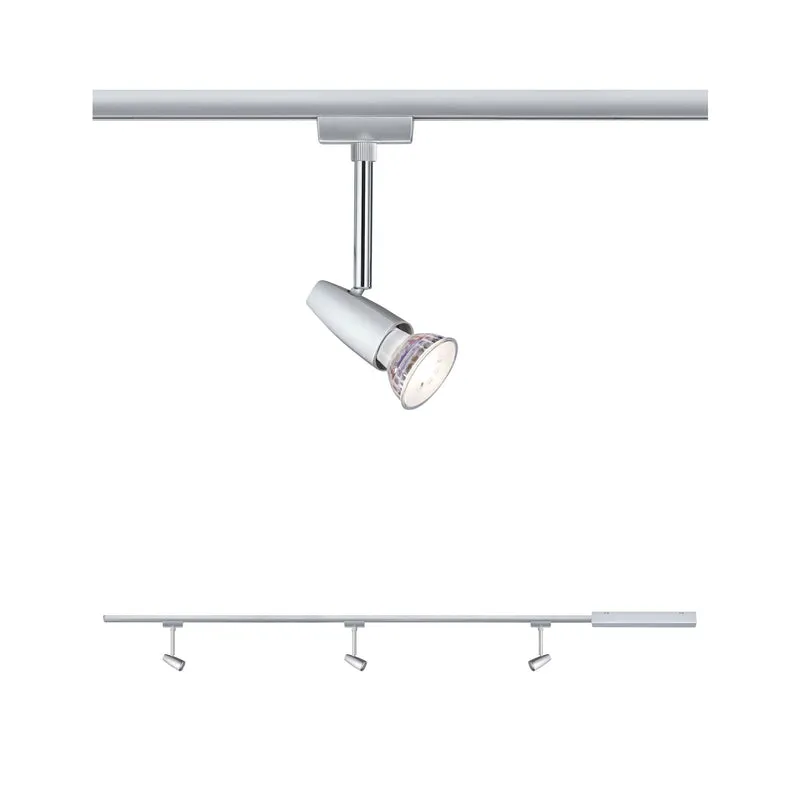 Paulmann URail Set Barelli max 3x10W GU10 Chrom matt/Chrom 230V Met/Kst 1m