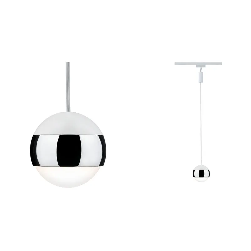 Paulmann URail System LED Pendel Capsule II 1x6W Weiß/Chrom 230V Met/Kst dimmbar