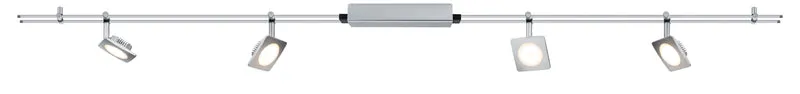 Paulmann Rail Systems DC Set QuadLED 4x4W Chrom matt 230V/12V DC 30VA Metall