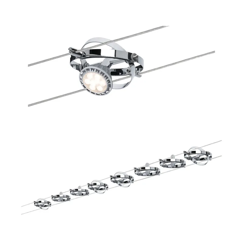 Paulmann Wire System Cardan max 8x10W GU5,3 Chrom matt/Chrom 230/12V 80VA Metall