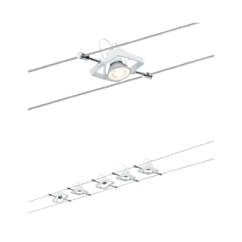 Paulmann WireSystem Set MacII max 5x10W GU5,3 Weiß 230/12V 60VA Metall