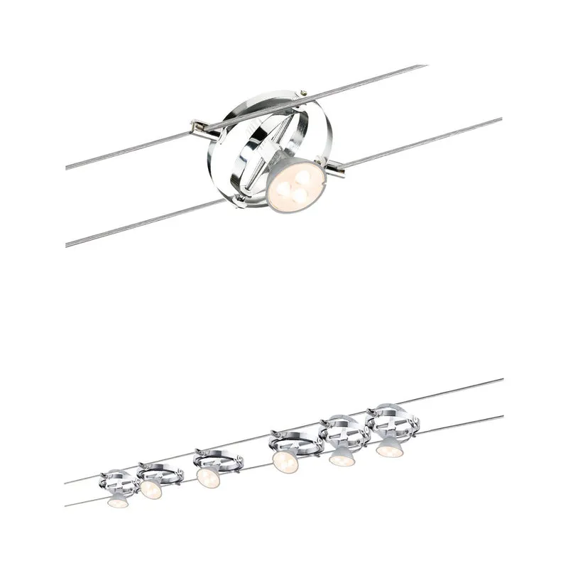 Paulmann Wire System Cardan LED 6x4W GU5,3 Chrom/Weiß 230/12V 80VA Metall