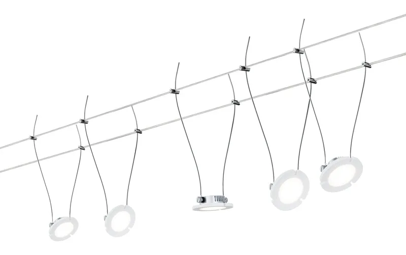 Paulmann Wire Systems DC Set DaisyLED 5x4W Chrom matt 230V/12V DC 30VA Metall