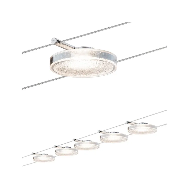 Paulmann Wire Systems DC Set DiscLED II 5x4W Chrom 230V/12V DC 36VA Metall