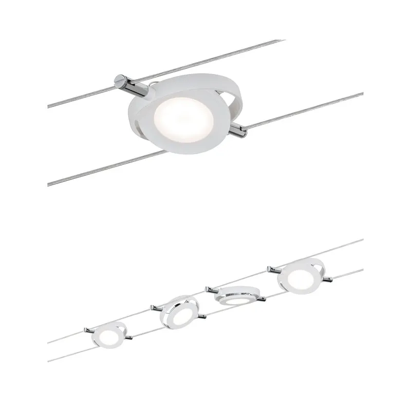Paulmann Wire Systems DC LED Set RoundMac 4x4W Weiß matt 230V/12V DC 36VA Metall