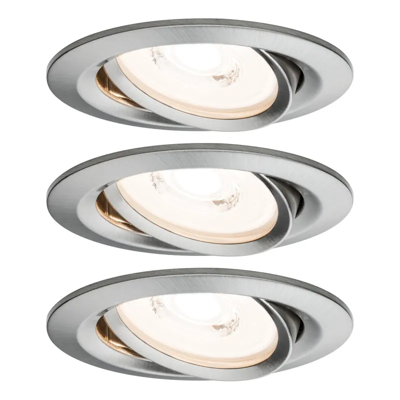 Paulmann Premium EBL Set Reflector Coin rd schwb. dimmbar LED 3x6,8W 230V Eisen geb/Alu