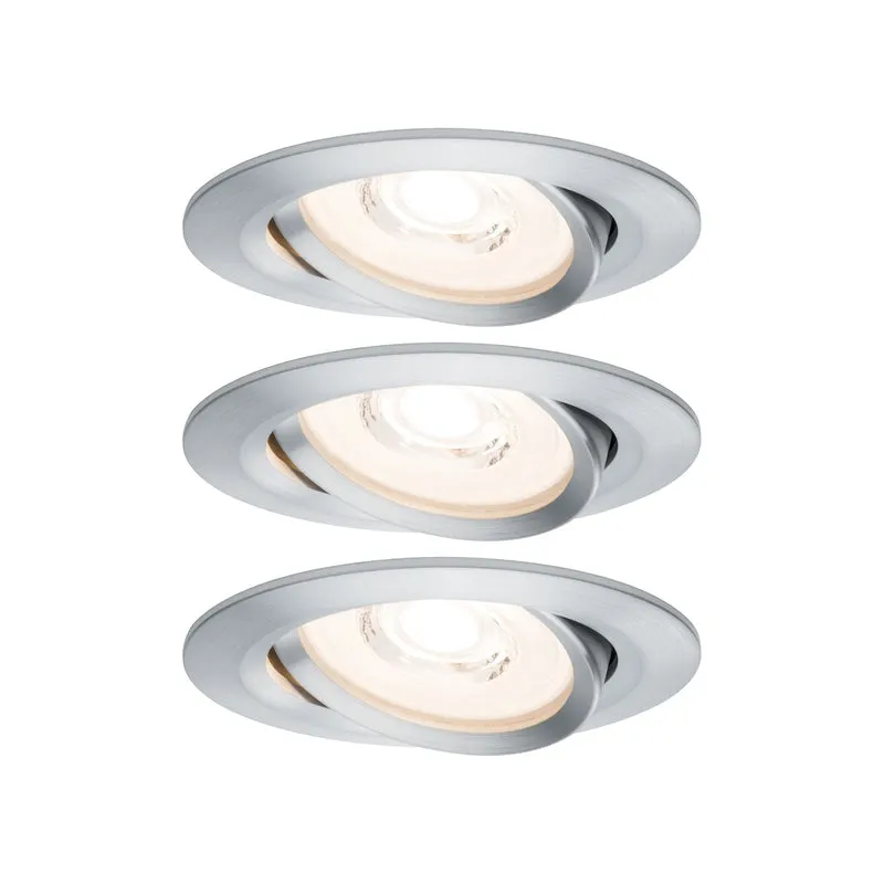 Paulmann Premium EBL Set Reflector Coin rd schwb. dimmbar LED 3x6,8W 230V Alu gedreht/Alu