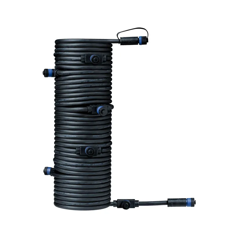 Paulmann Outdoor Plug & Shine Cable IP68 15m 1 in-7 out 2x1,5mm² Schwarz Kunststoff