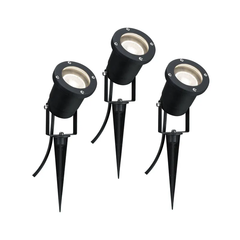 Paulmann Special Line Garden Spotlight IP65 GU10 3x3,5W 230V 3000K Schwarz Alu