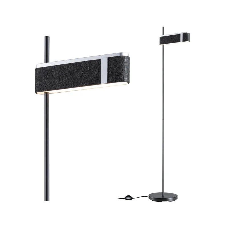 Paulmann LED Stehleuchte Jagun 3-Step-Dim 2700K 1250lm 20,4W Anthrazit Filz#Kunststoff#Metall