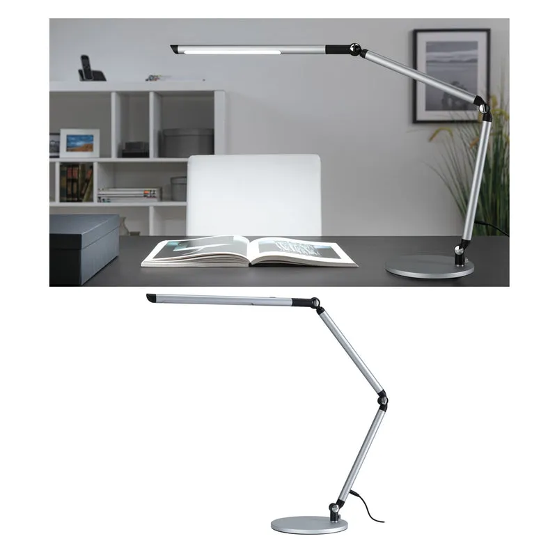 Paulmann LED Schreibtischleuchte FlexBar 3-Step-Dim White Switch 700lm 9,5W Silber matt