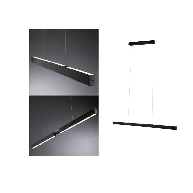 Paulmann LED Pendelleuchte Aptare Touchless Sensor 2700K 2050lm / 2050lm 2x16,5W Schwarz gebürstet dimmbar