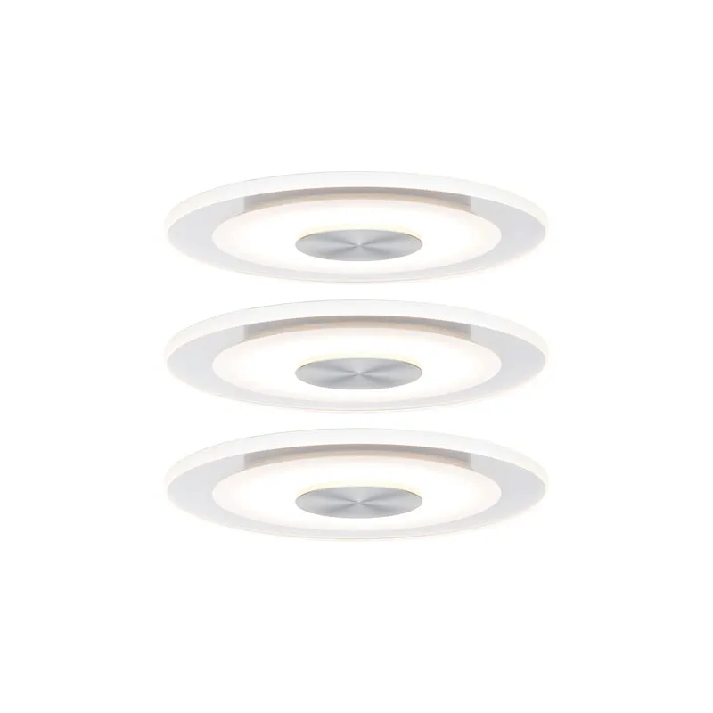 Paulmann Premium EBL Set Whirl rd dim LED 3x4,9W 230V 120mm Alu gedreht/Satin Alu/Acryl