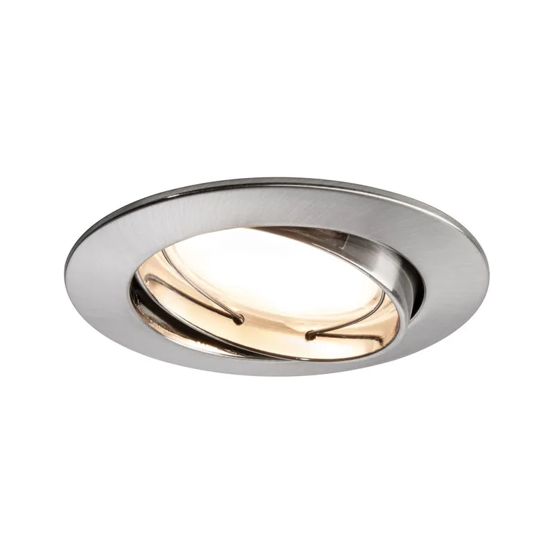 Paulmann Premium EBL Set Coin sat rund schwb LED 3x6,8W 2700K 230V 51mm Eisen g/Alu Zink