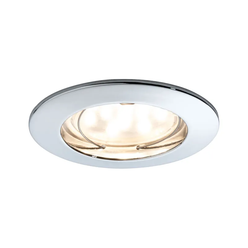 Paulmann Premium EBL Set Coin rund starr LED 3x6,8W 2700K 230V 51mm Chrom/Alu Zink