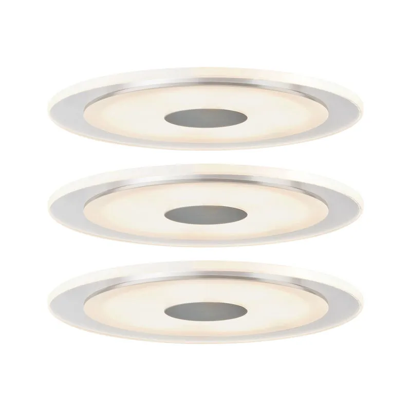 Paulmann Premium EBL Set Whirl rund LED 3x6W 18VA 150mm Alu gedreht/Satin Alu/Acryl