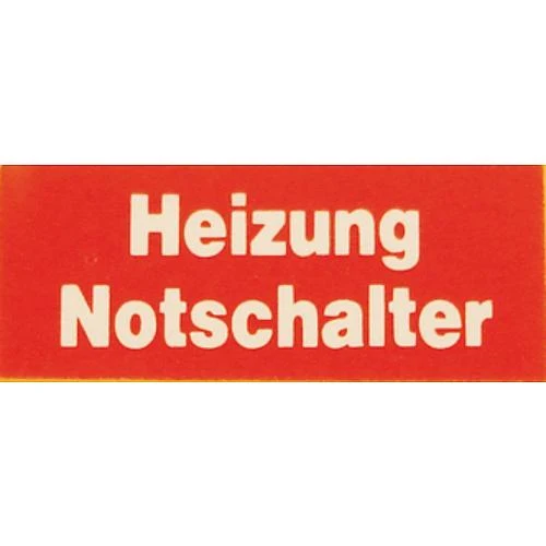 Aufkleber Heizungs-Notschalter