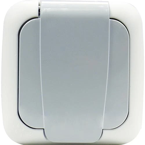EGB Feuchtraum Steckdose grau 90555508 / 92551208