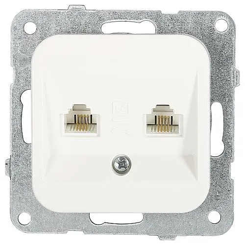 EGB Elegant Standard Anschlußdose ISDN UAE 6/6 reinweiß 91511033/92542033