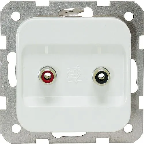 EGB Elegant Standard Lautsprecherdose m. Zentralscheibe reinw. 91511037/92542037