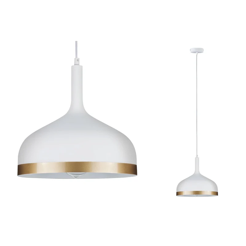 Paulmann Neordic Embla Pendelleuchte max.1x20W E27 Weiß matt/Gold 230V Metall
