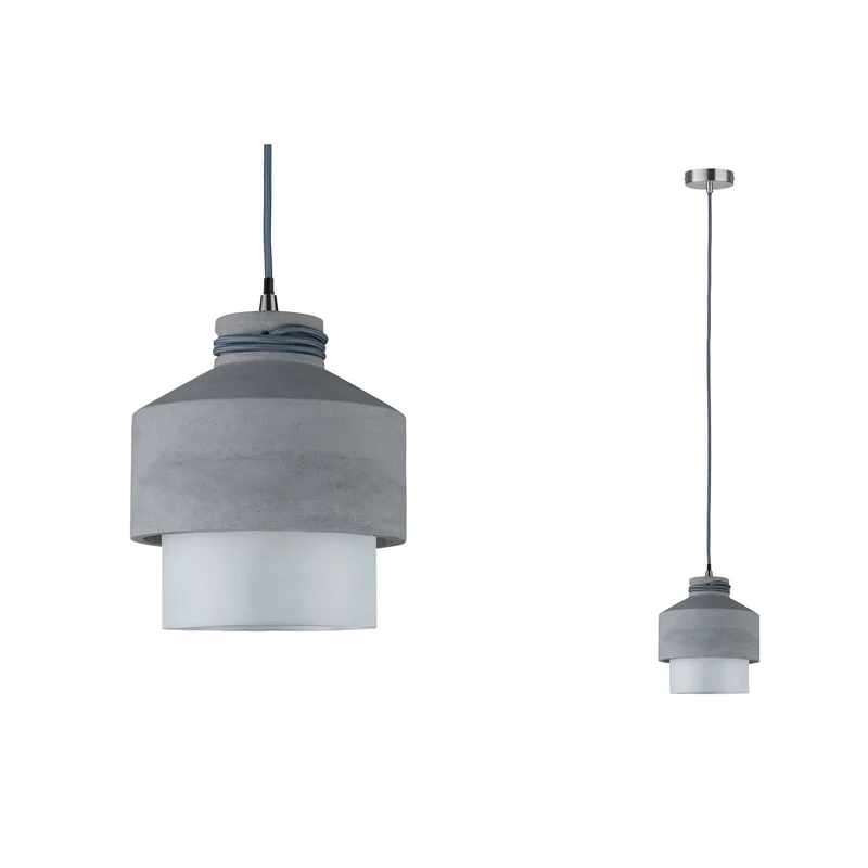 Paulmann Neordic Helin Pendelleuchte max.1x20W E27 Grau/Satin 230V Beton/Glas