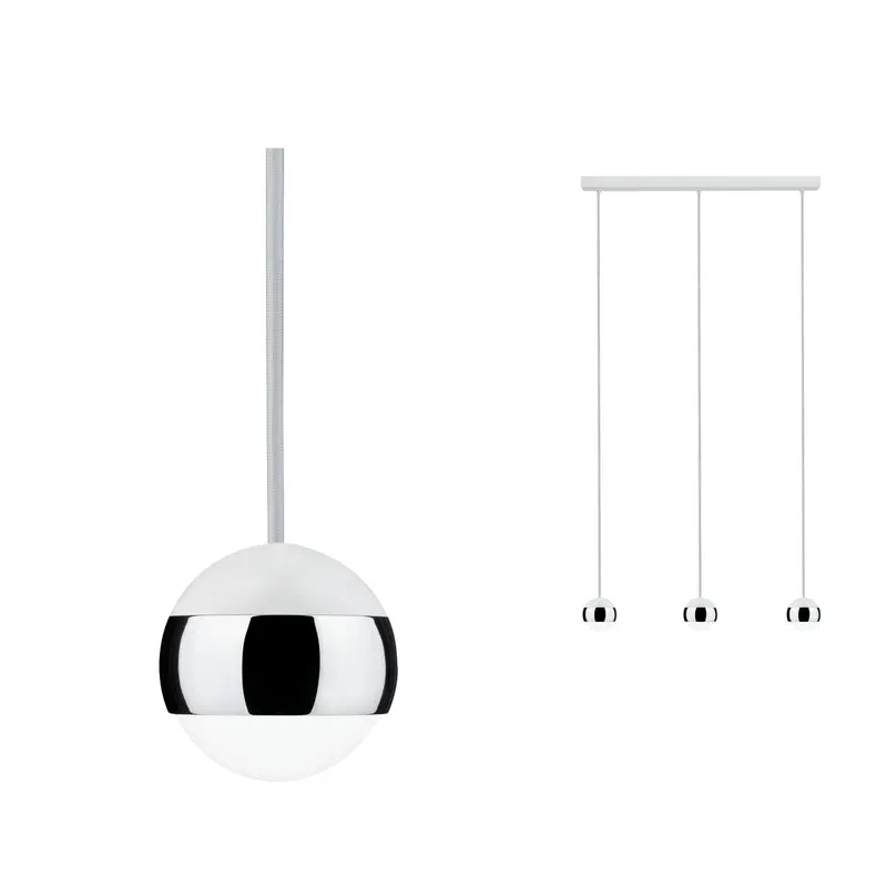 Paulmann Capsule Pendellleuchte LED 3x6W Weiß Chrom 230V Glas/Metall