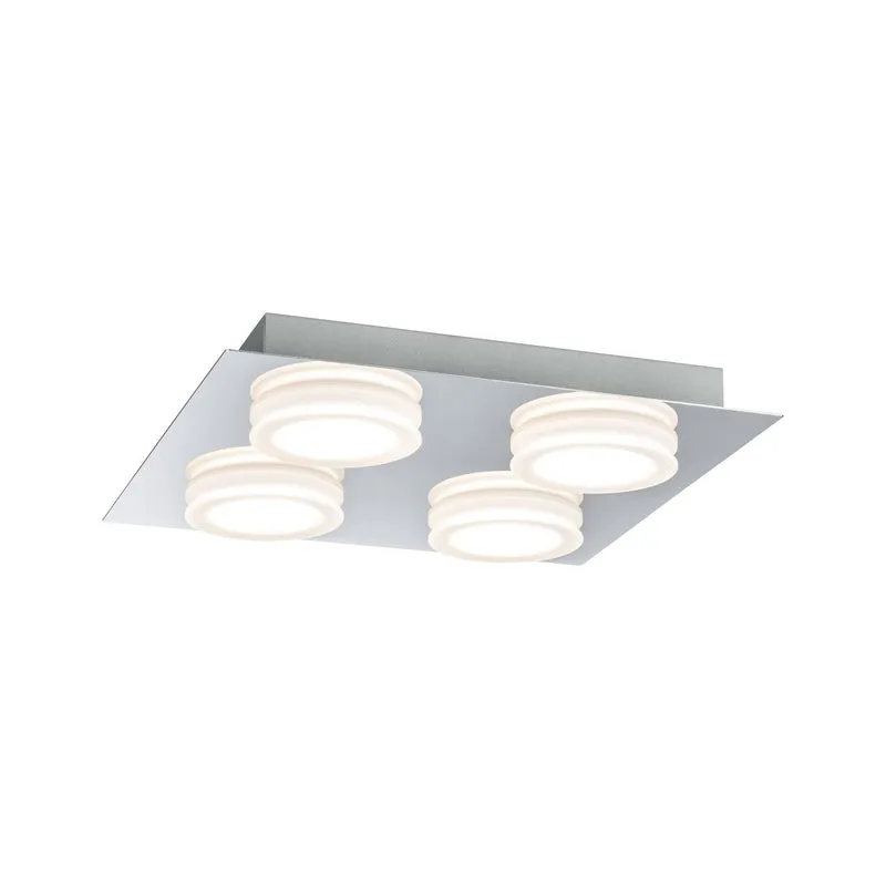 Paulmann WallCeiling Doradus IP23 LED 4x5W 250x250mm Chrom 230V Metall/Kunststoff