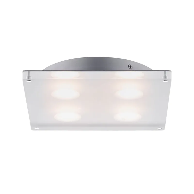 Paulmann WallCeiling DL eckig Minor IP44 LED 18W 230x230mm Satin 230V Acryl