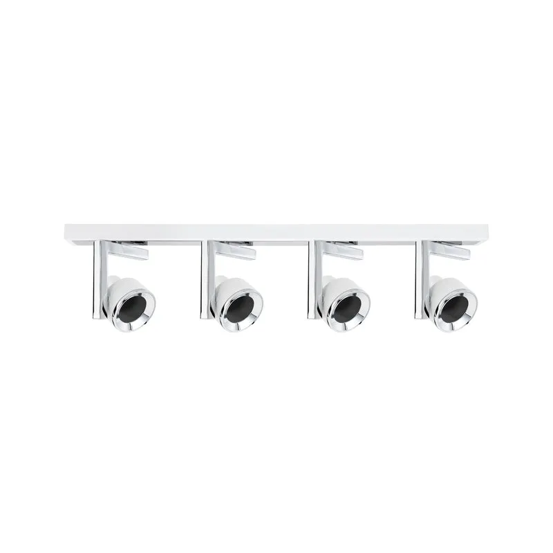 Paulmann Spotlight Turn max 4x10W GU10 Weiß/Chrom 230V Metall/Kusnststoff