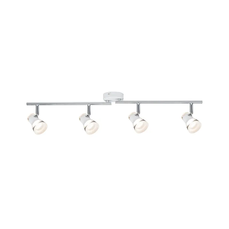 Paulmann Spotlight Clear 4x4,3W Weiß matt/Chrom 230V Metall Acryl