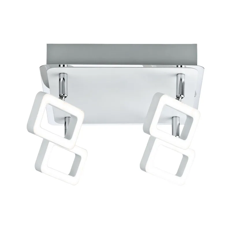 Paulmann Spotlight Frame 4x4,5W Weiß matt/Chrom 230V Metall