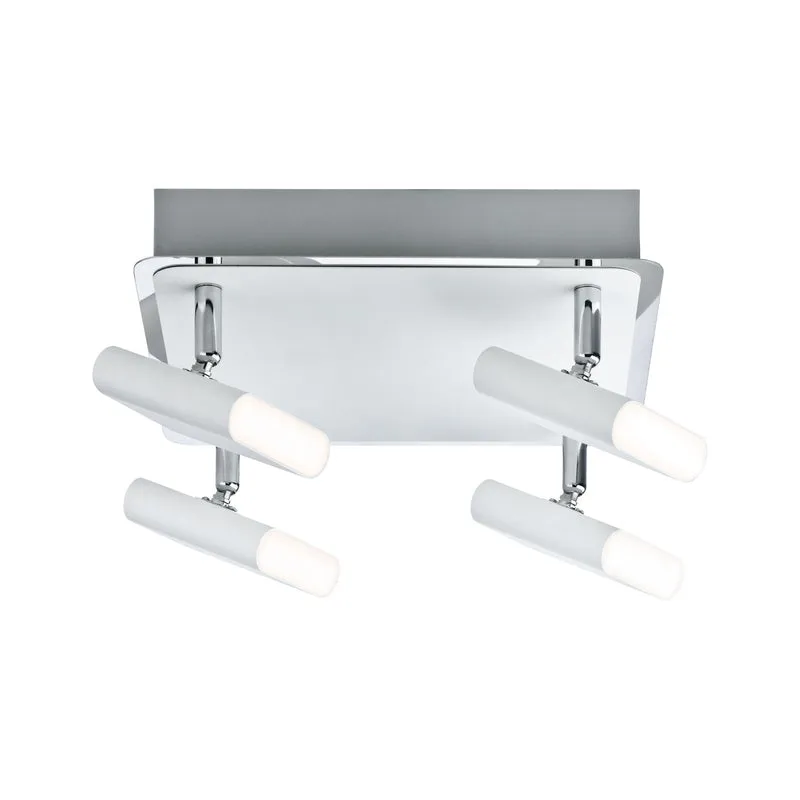 Paulmann Spotlight Launcher 4x4,5W Weiß gebürstet/Chrom 230V Metall