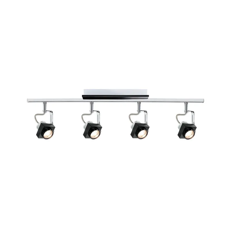 Paulmann Spotlight Phase Stange 4x5W Schwarz Chrom 230V Metall