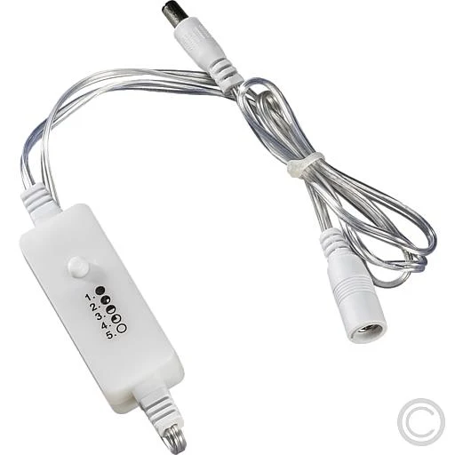 Dimmer für LED Innenartikel transp. Kabel 3668-003 (Trafo bis max. 400 LEDs)
