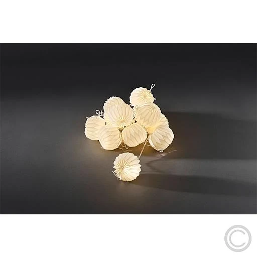 LED-Dekokette Papierlaternen 12 flg. warmweiß 3191-103